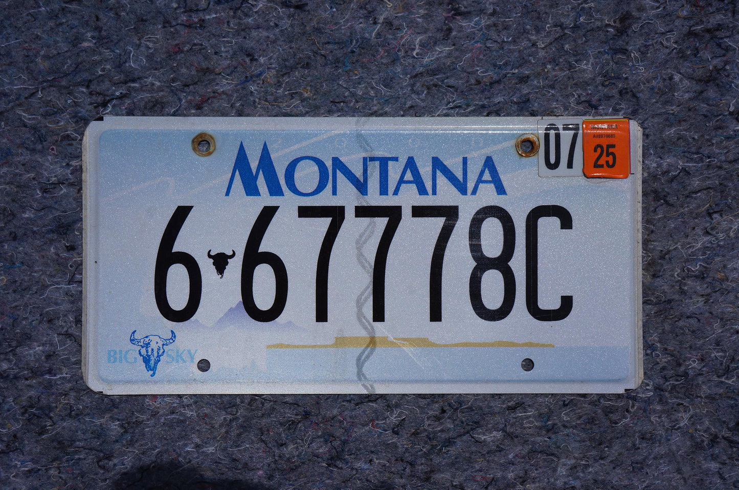 Montana License Plate # 6 - 67778C