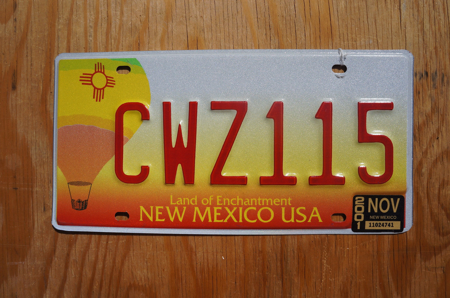 One or More - New Mexico Orange Hot Air Ballon License Plate