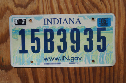 2005 Indiana Green Graphic License Plate