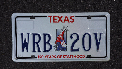 One or More - Texas Star Flag Embossed License Plate - 150 Years Of Statehood