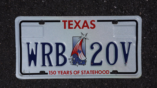 One or More - Texas Star Flag Embossed License Plate - 150 Years Of Statehood