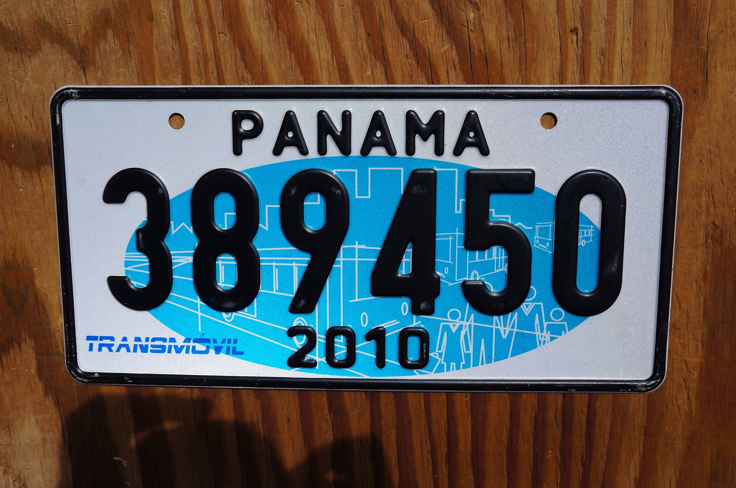 2010 PANAMA Blue License Plate