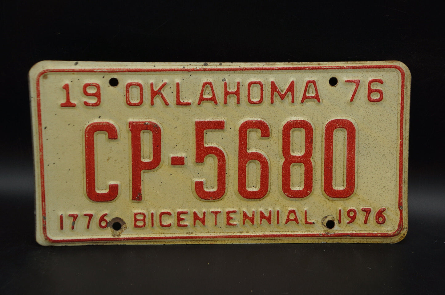 1976 Oklahoma BICENTENNIAL License Plate