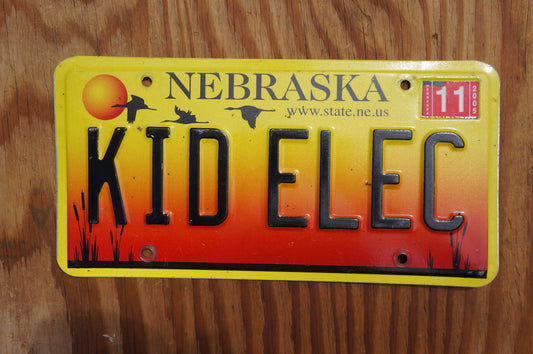 2005 Nebraska Vanity KID ELEC License Plate