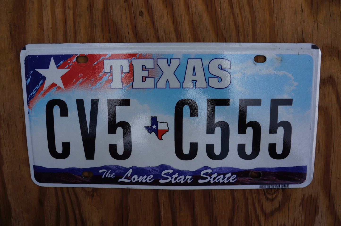 Texas License Plate Colorful Design Lone Star # CV5 - C555