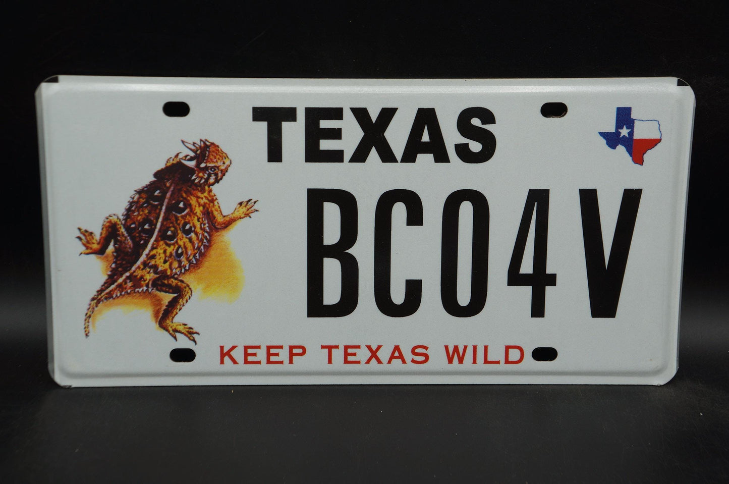 Texas Horny Toad Graphic License Plate: Keep Texas Wild