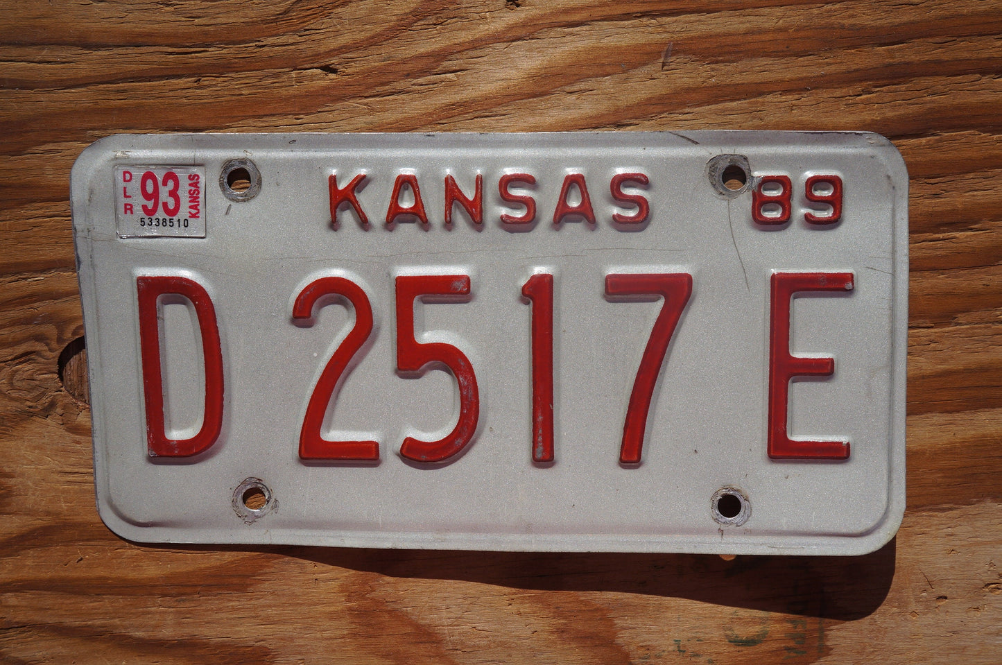 1989 1993 Kansas Vintage License Plate