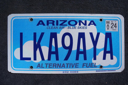 Arizona ALTERNALTIVE FUEL Blue License Plate