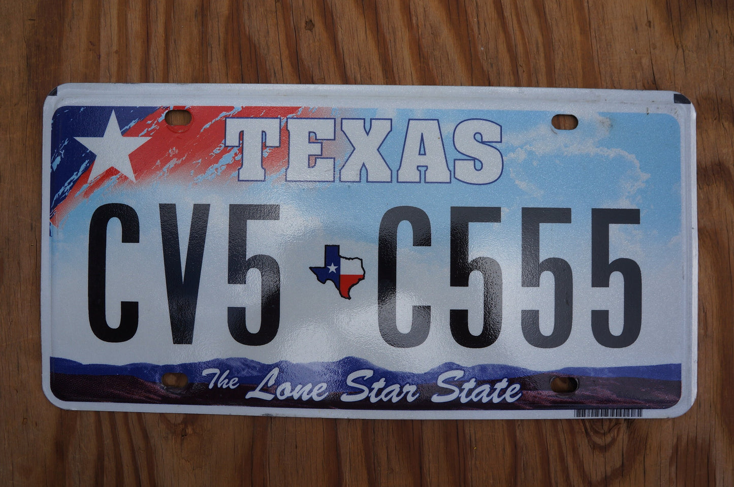 Texas License Plate Colorful Design Lone Star # CV5 - C555