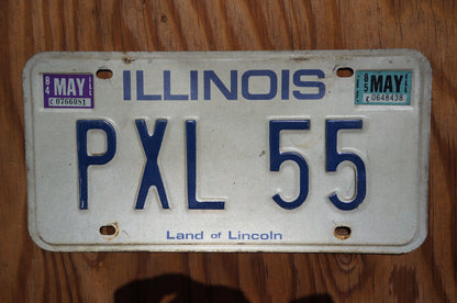 1984 1985 Illinois Vanity License Plate # PXL 55