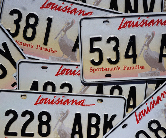 ONE or More Louisiana State PELICAN License Plate - Good+ Condition