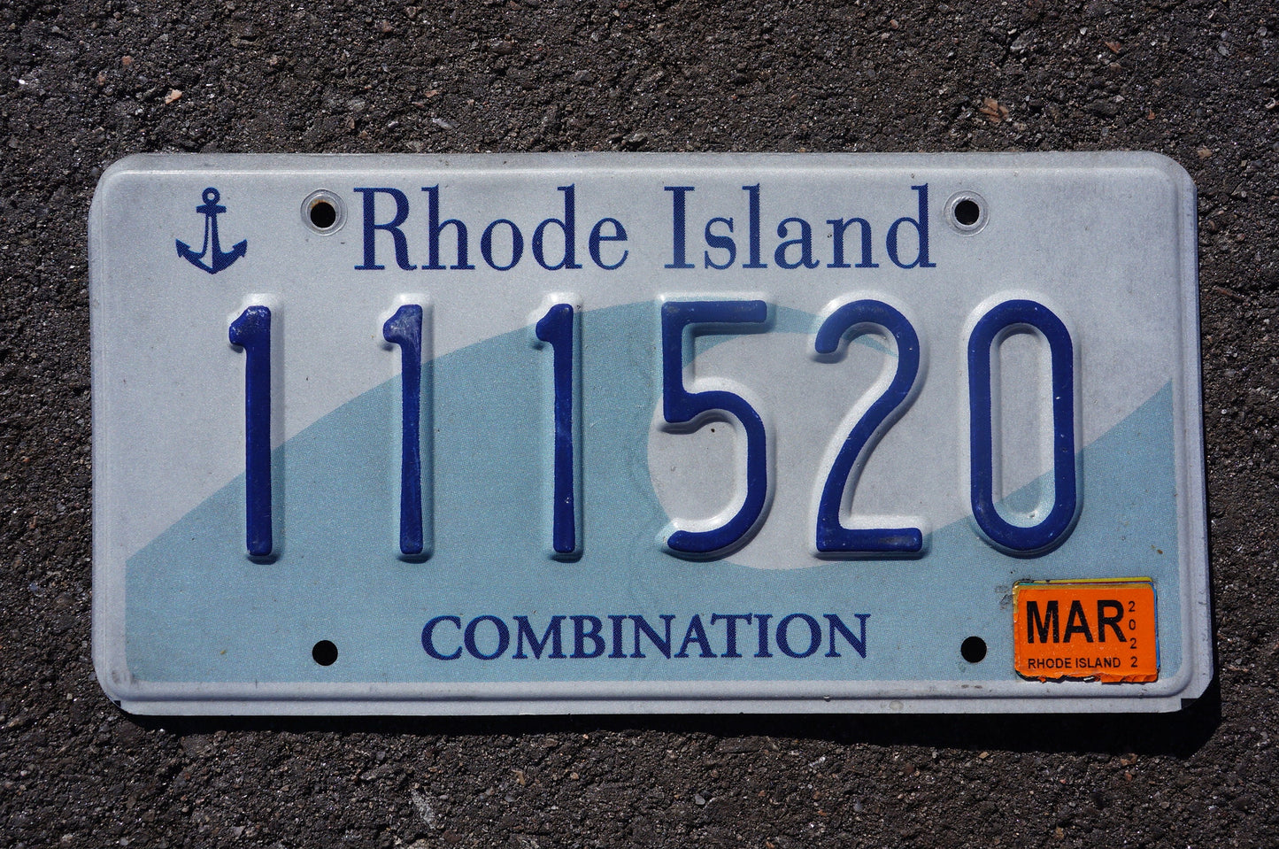 2022 Rhode Island Wave License Plate Ocean State # 111520