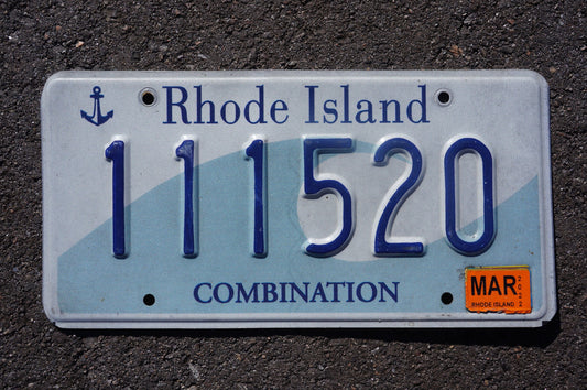 2022 Rhode Island Wave License Plate Ocean State # 111520