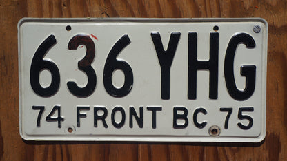 One or More - 1974 1975 Front BC Baja California Mexico License Plate