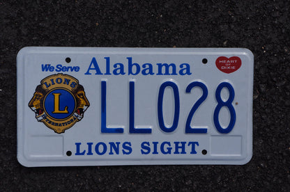 Alabama LIONS SIGHT License Plate