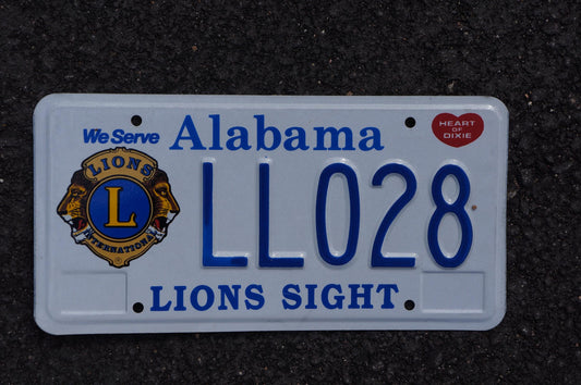 Alabama LIONS SIGHT License Plate