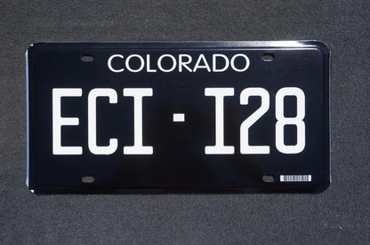 2023 Colorado NEW DESIGN Historic BLACK Blackout Flat License Plate