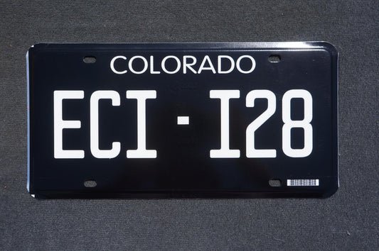 2023 Colorado NEW DESIGN Historic BLACK Blackout Flat License Plate