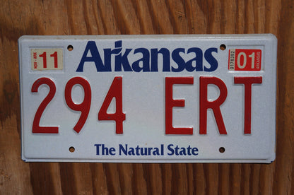 2001 Arkansas The Natural State Vintage License Plate