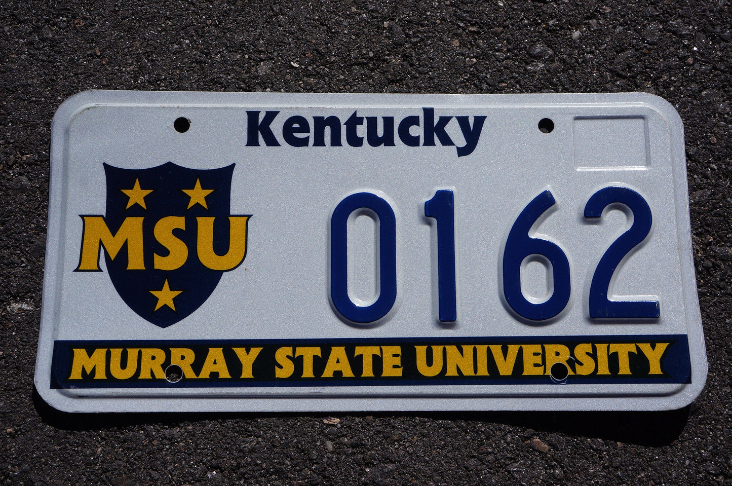 Kentucky Murray State University License Plate # 0162