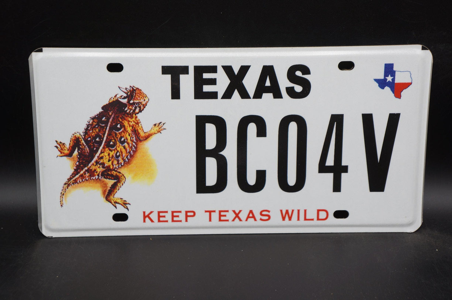 Texas Horny Toad Graphic License Plate: Keep Texas Wild