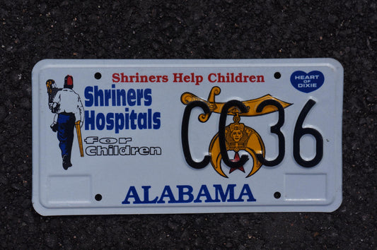 Alabama SHRINERS HOSPITALS for Children License Plate