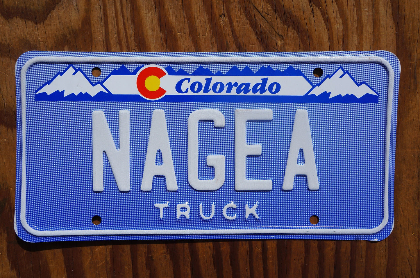 Colorado Vanity Blue License Plate - NAGEA