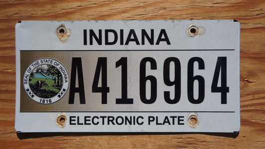 Indiana Electronic License Plate - State Seal