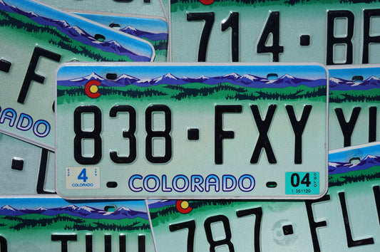 COLORADO LICENSE PLATES - PURPLE Mountains Graphic License Plate Tags Random #
