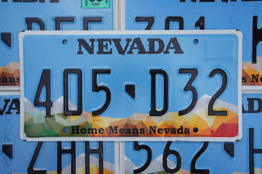 NEVADA LICENSE PLATE - HOME MEANS NEVADA Blue License Plate Tags Random #