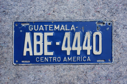 1950s GUATEMALA CENTRO AMERICA License Plate # ABE - 4440