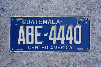 1950s GUATEMALA CENTRO AMERICA License Plate # ABE - 4440