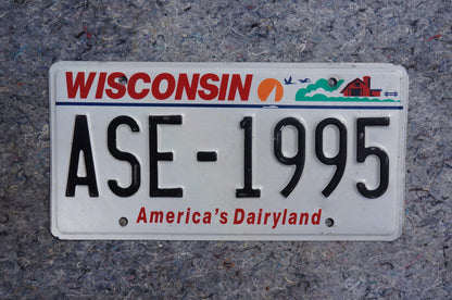 Wisconsin License Plate # ASE - 1995