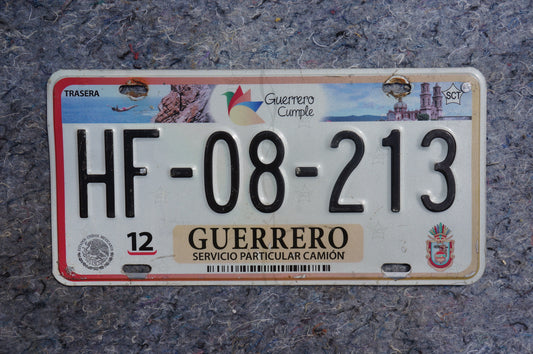 2012 GUERRERO MEXICO License Plate