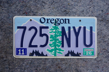 Oregon License Plate # 725 NYU