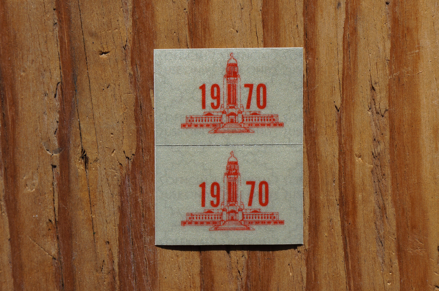 AUTHENTIC 1970 Nebraska License Plate Validation Stickers PAIR / SET - For 1969