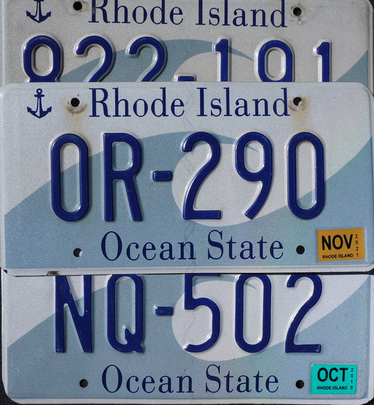 RHODE ISLAND LICENSE PLATES OCEAN STATE WAVES License Plate Tags Random #