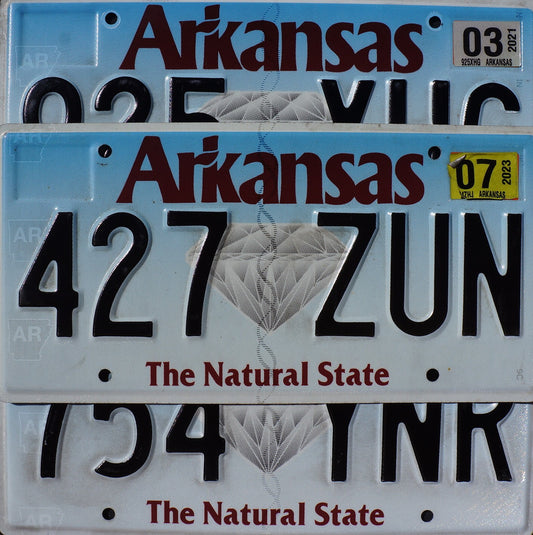 ARKANSAS LICENSE PLATES -  Natural State - Diamond License Plate Tags Random #