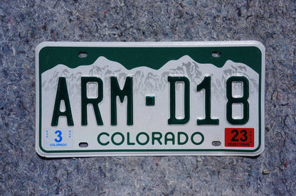 2023 Colorado Snow Mountains License Plate # ARM - D18