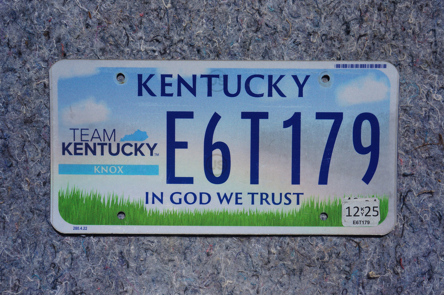 2025 Kentucky TEAM KENTUCKY Graphic License Plate - Blue Sky Green Grass