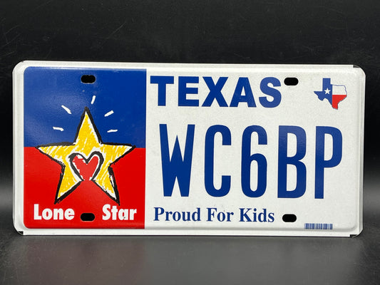 One or More - TEXAS PROUD OF KIDS Graphic License Plate