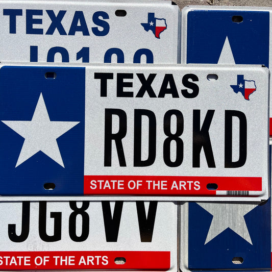 TEXAS LICENSE PLATES - STATE OF THE ARTS Graphic License Plate Random - BIG STAR