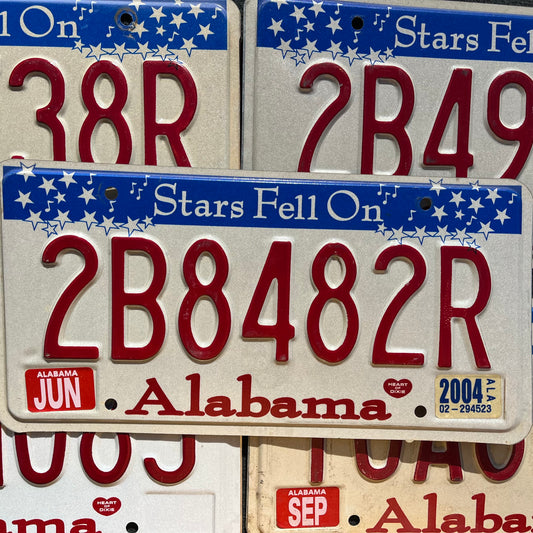 ALABAMA STARS FELL ON ALABAMA Graphic License Plate - Stars Music Notes
