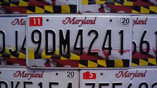 MARYLAND LICENSE PLATE - FLAG Graphic License Plate Tags Good Condition