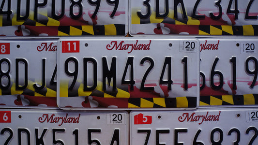 MARYLAND LICENSE PLATE - FLAG Graphic License Plate Tags Good Condition