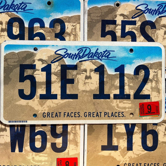 SOUTH DAKOTA Colorful Graphic License Plate MT RUSHMORE GREAT FACES GREAT PLACES