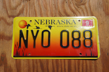 2005 Nebraska GEESE & SUNSET License Plate # NYO - 088