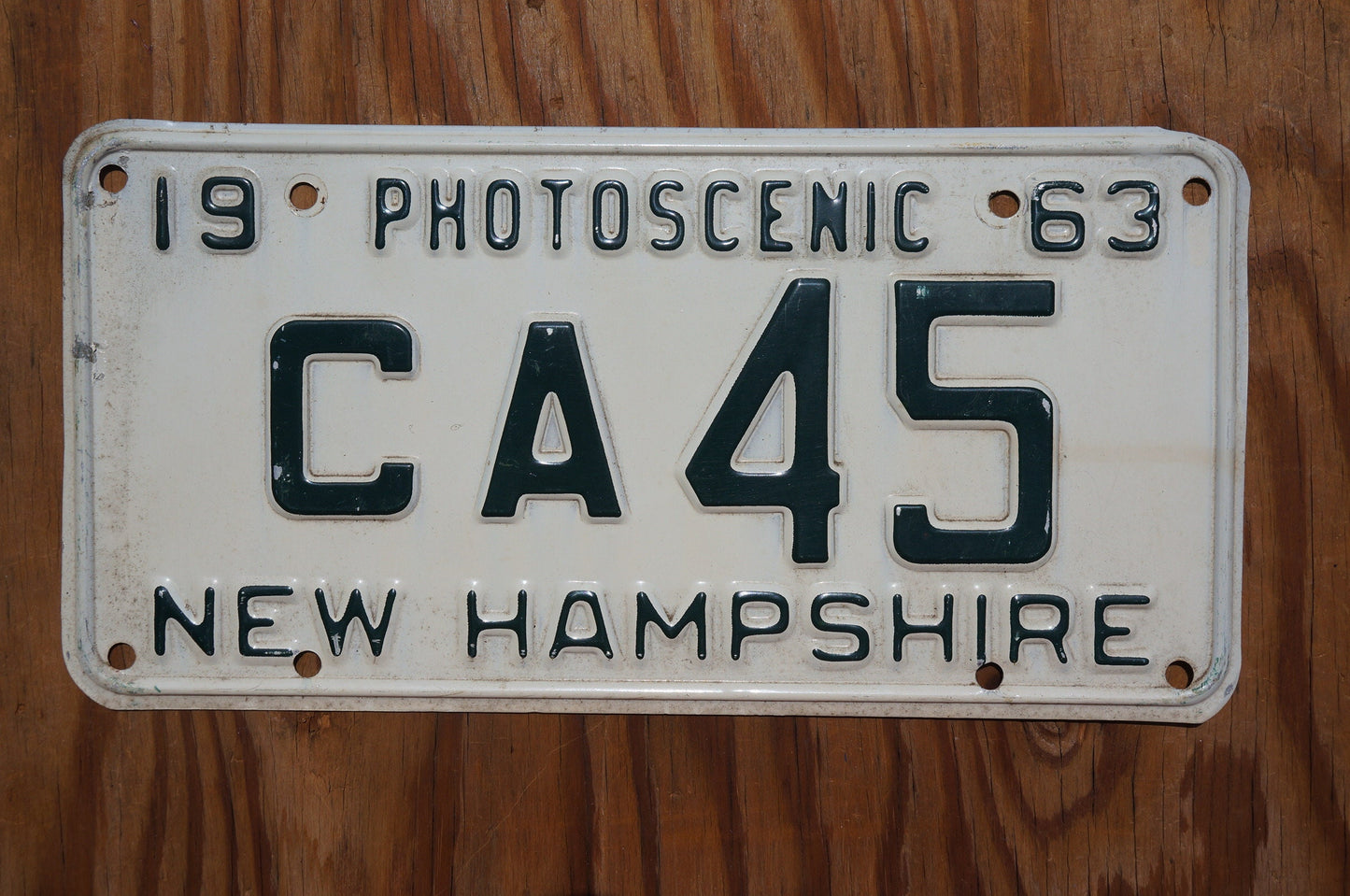 1963 PHOTOSCENIC New Hampshire Vintage license plate