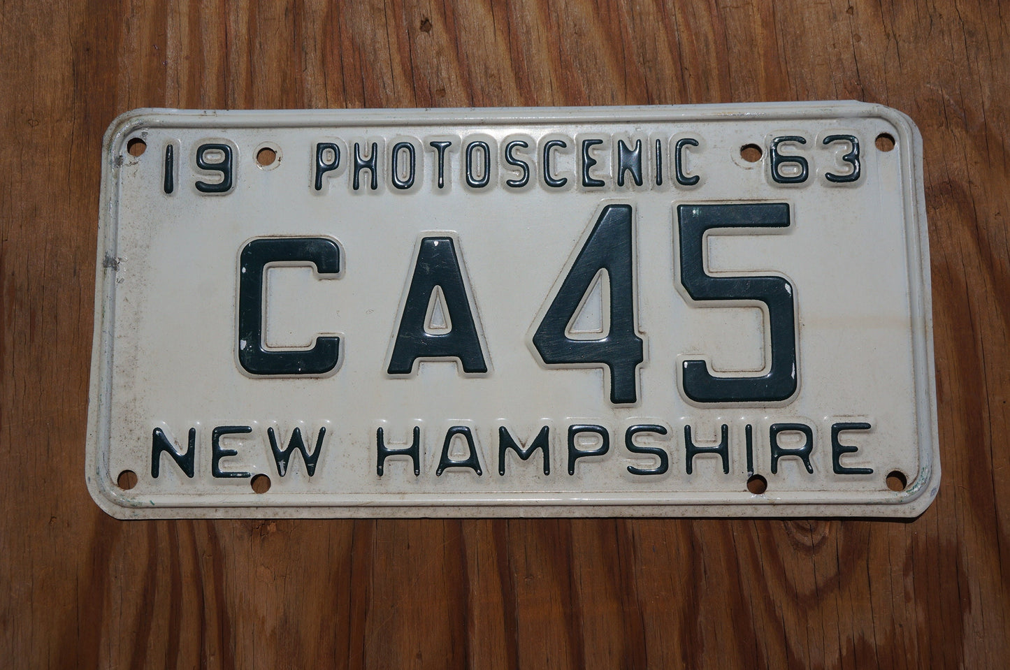 1963 PHOTOSCENIC New Hampshire Vintage license plate