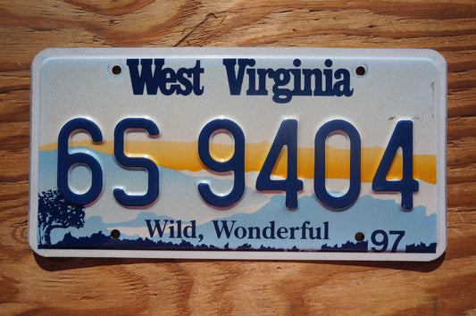 1997 West Virginia Vintage Graphic Colorful License Plate - Wild, Wonderful